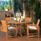 Amalfi Club dining chairs with table
