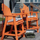 Cozi Back counter chair in orange