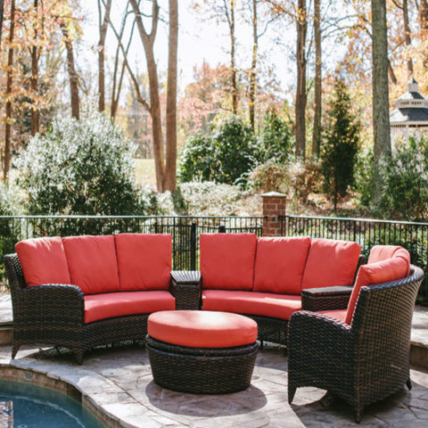 Manhattan Contour couch with ottoman