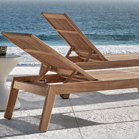 Solana lounge chairs in teak